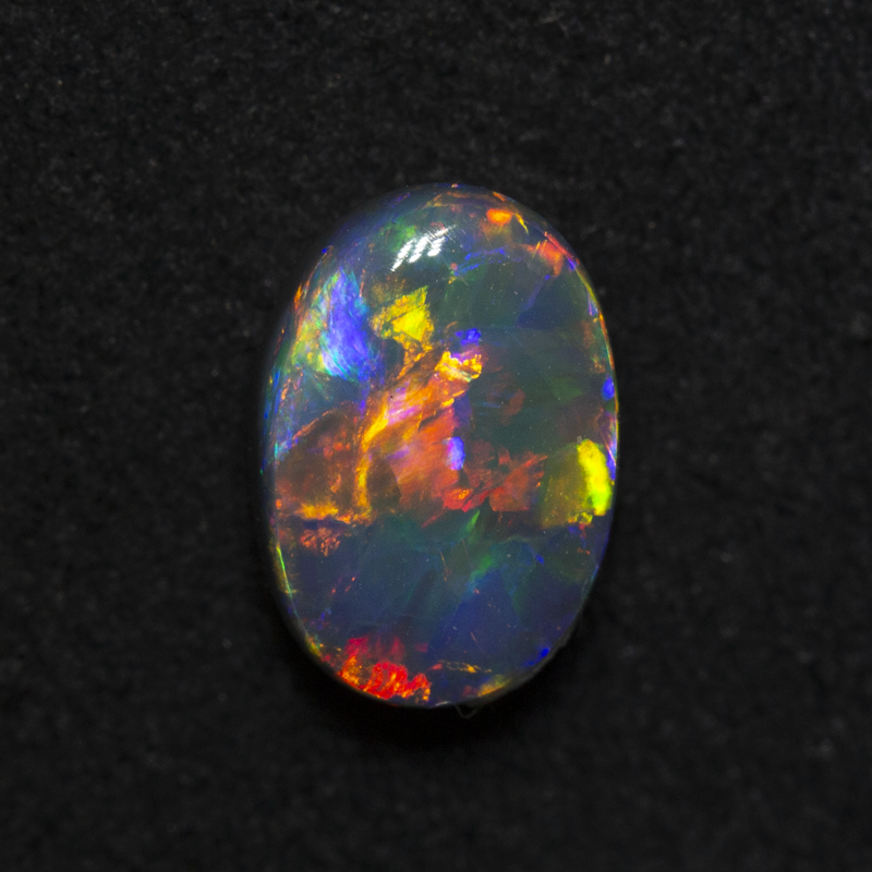 1.62 ct gem black opal 9x6.2x4.1mm