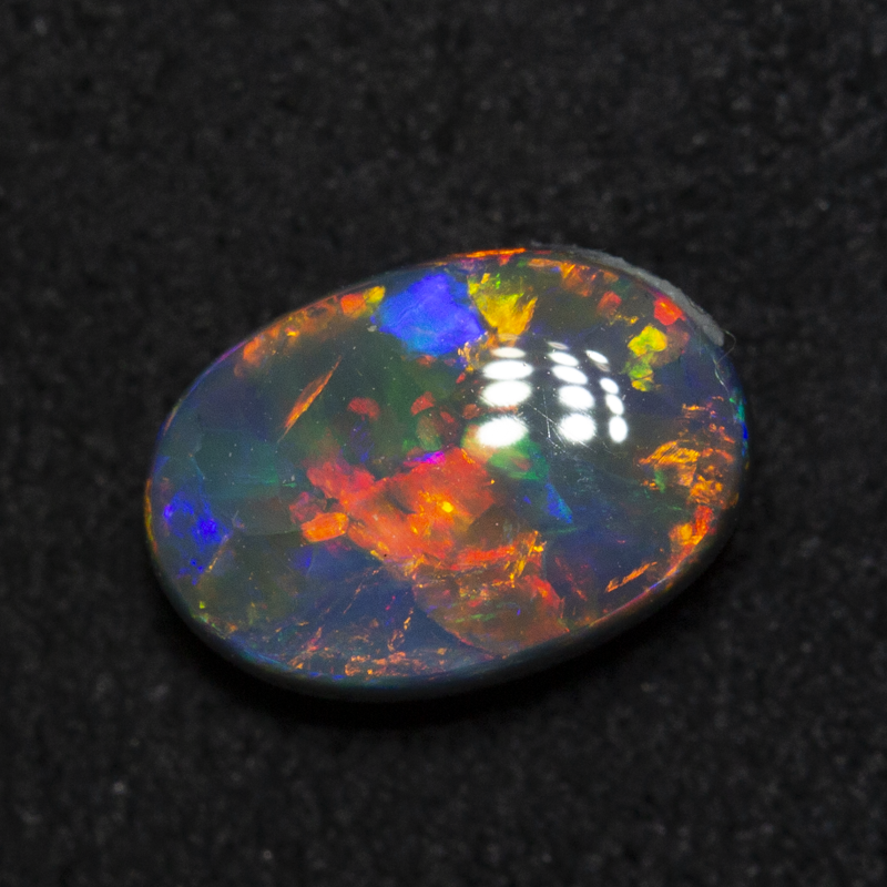 1.62 ct gem black opal 9x6.2x4.1mm