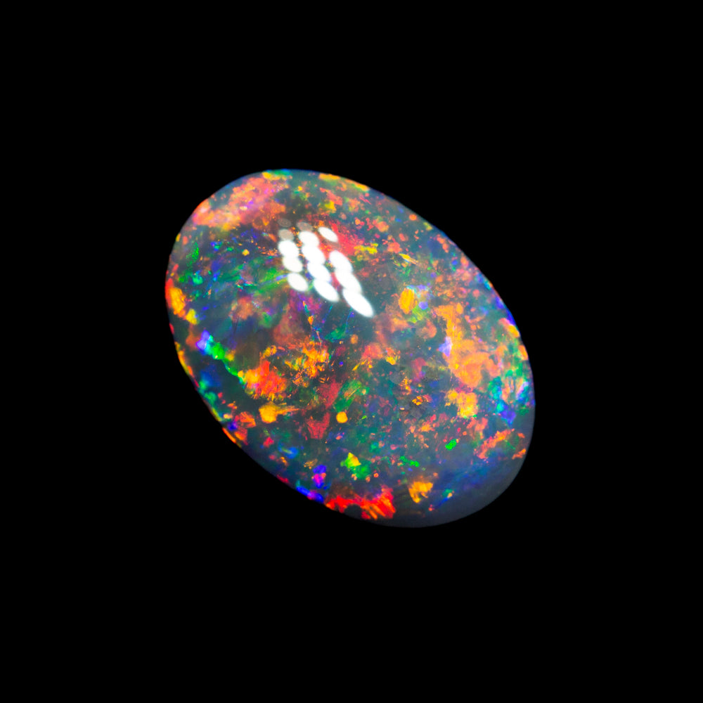 1.64 ct gem black opal 9.6x6.9x3.9mm