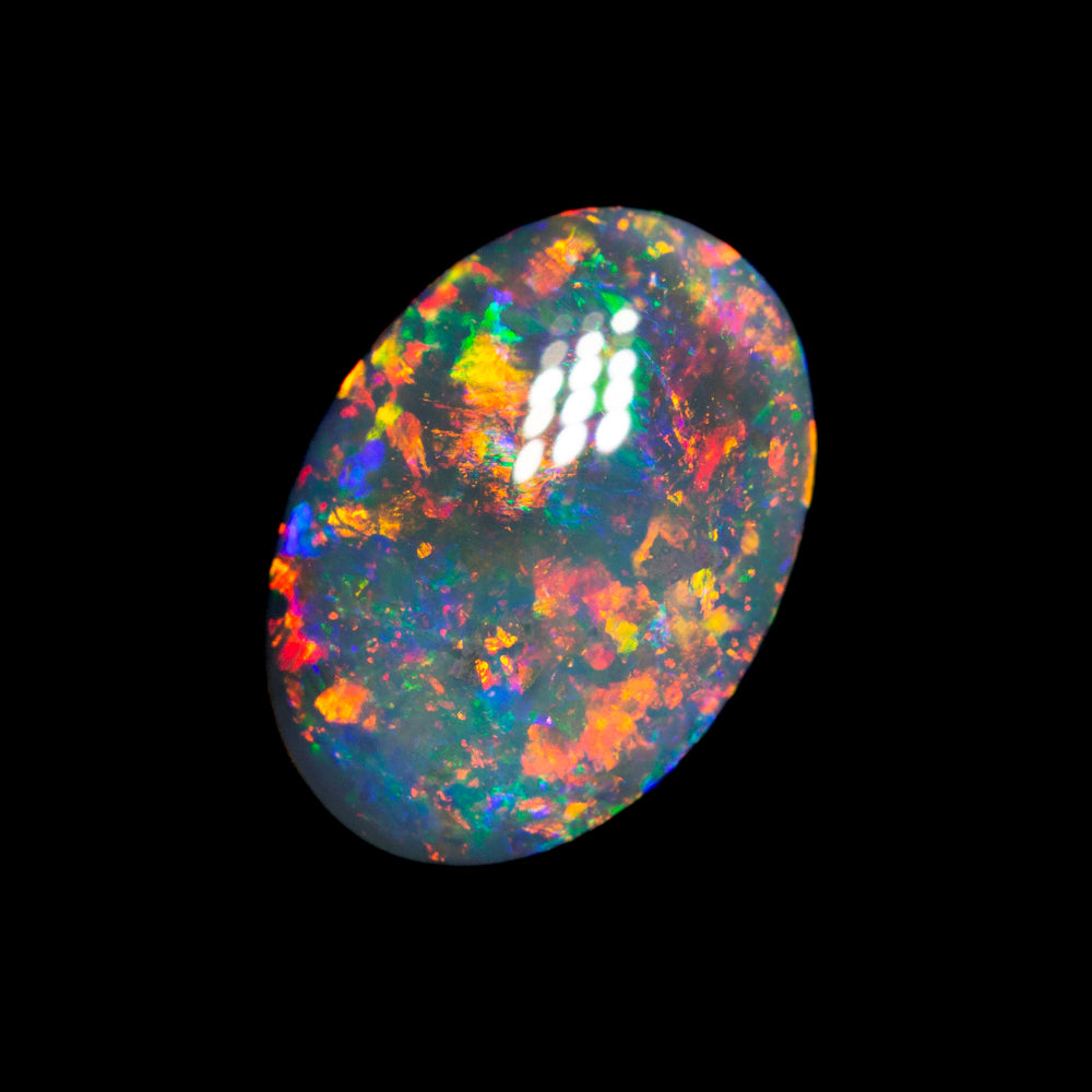 1.64 ct gem black opal 9.6x6.9x3.9mm