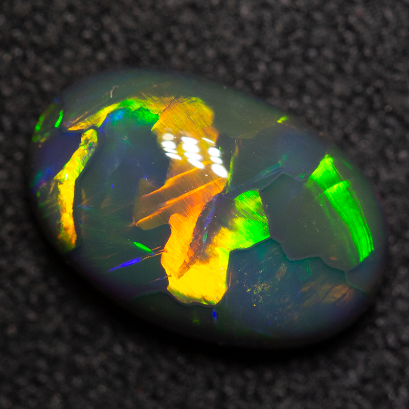1.65 ct gem black opal 9.5x6.5x3.5mm