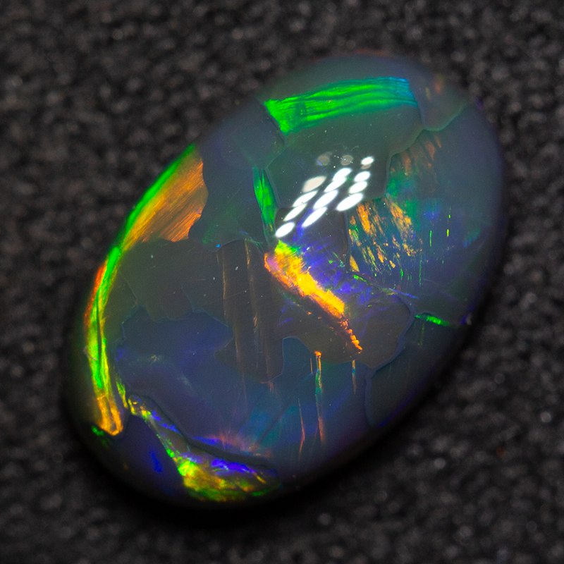 1.65 ct gem black opal 9.5x6.5x3.5mm