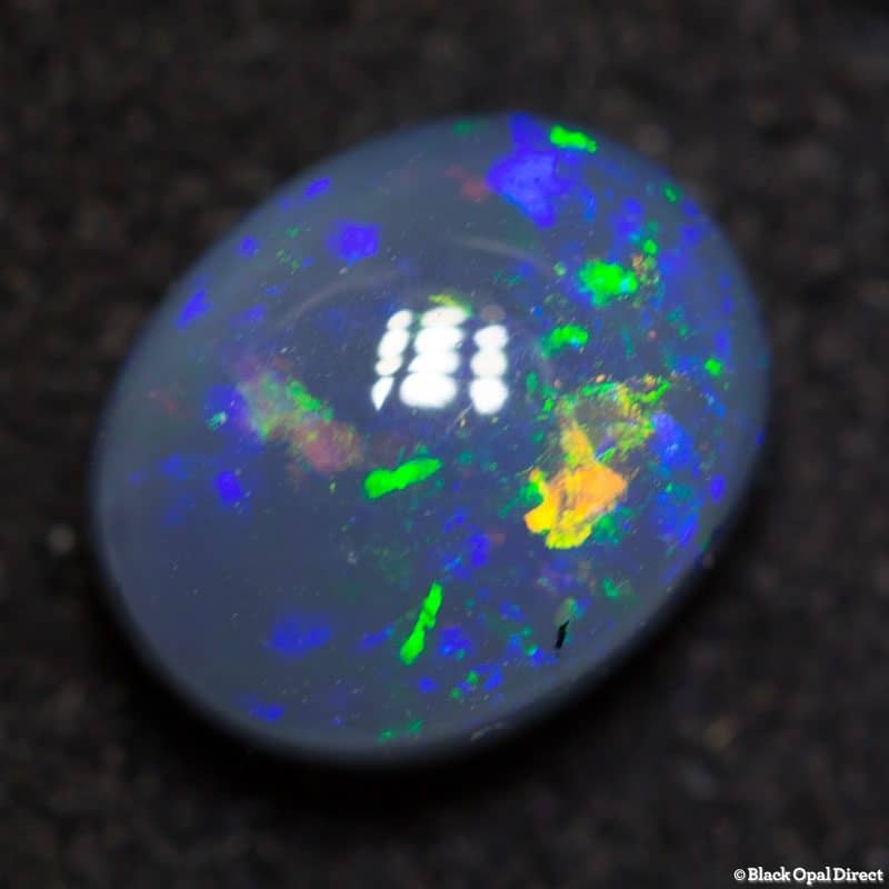 1.67 ct semi black opal 8x6.5x4.5mm