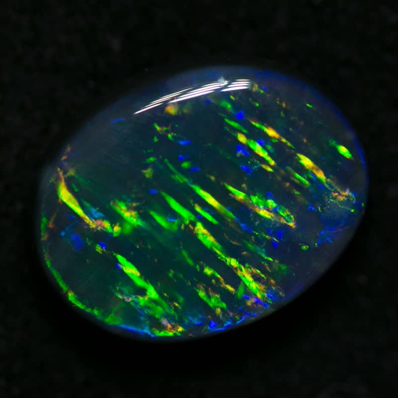 1.70 ct gem black opal 9x7x3.5mm