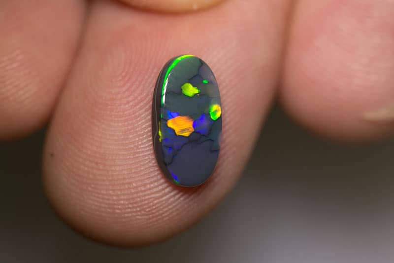 1.70 ct black opal 12x6x3mm