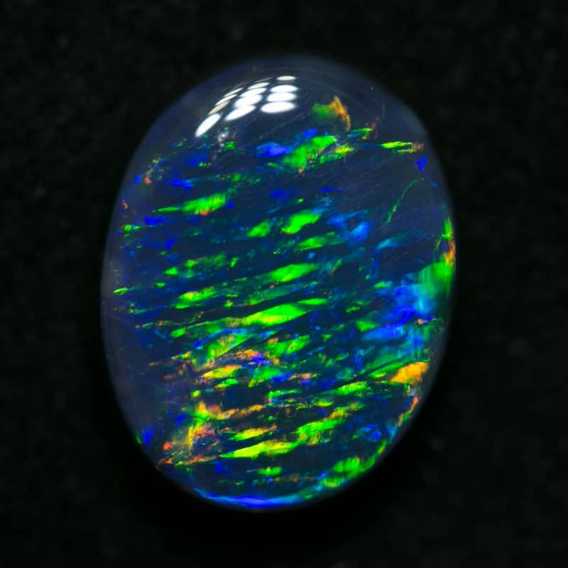 1.70 ct gem black opal 9x7x3.5mm