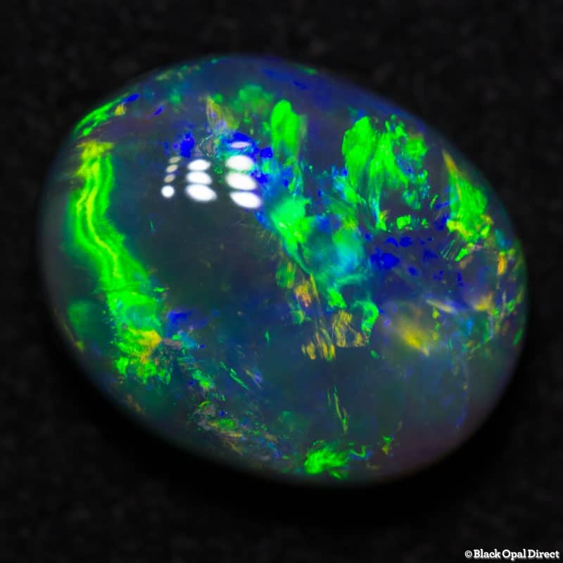 1.71 ct gem black opal 9x7x4mm