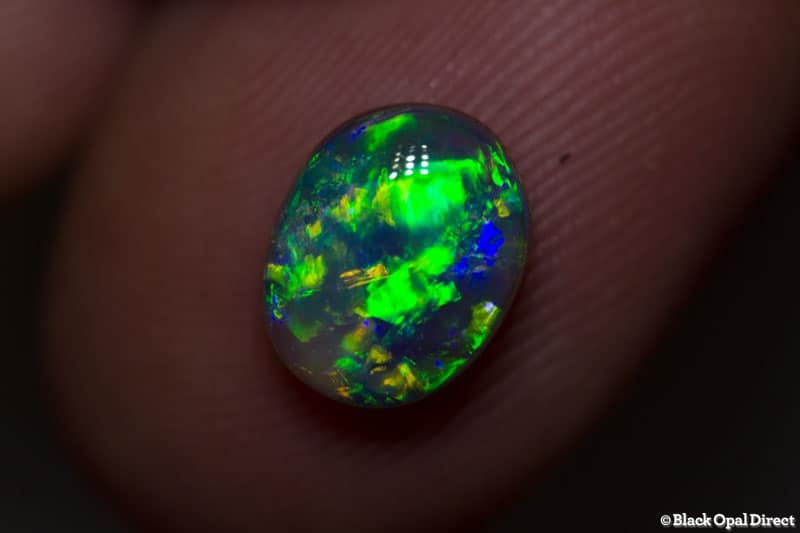 1.71 ct gem black opal 9x7x4mm