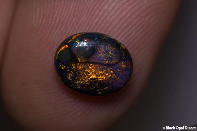 1.71 ct black opal 9.5x8x4mm