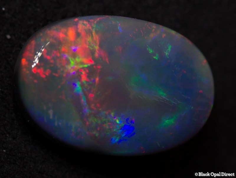 1.72 ct black opal 11x7.5x3mm