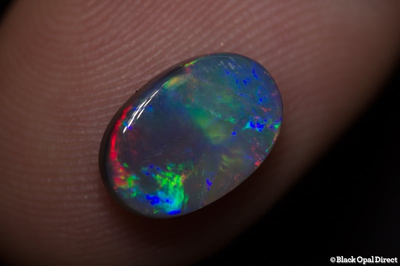 1.72 ct black opal 11x7.5x3mm