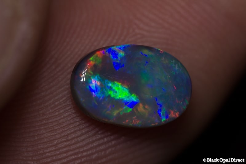 1.72 ct black opal 11x7.5x3mm