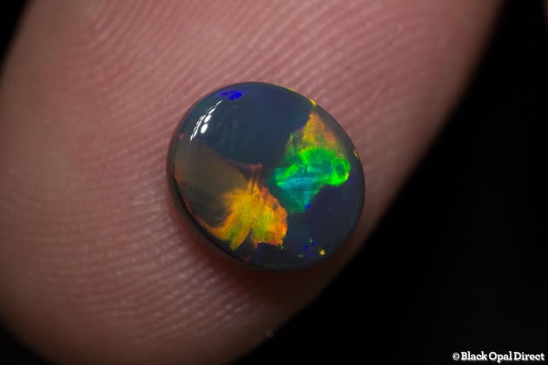 1.73 ct gem black opal 9x8x3.5mm
