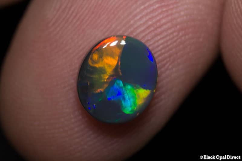 1.73 ct gem black opal 9x8x3.5mm