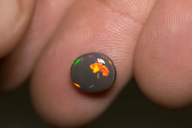 1.74 ct black opal 9x8x4mm