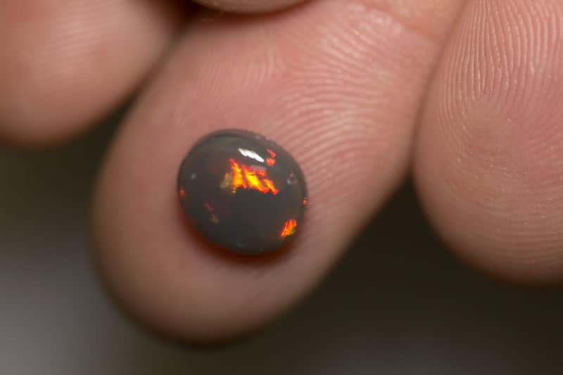 1.74 ct black opal 9x8x4mm