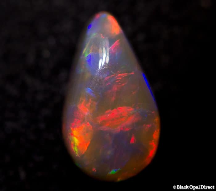 1.75 ct double sided drop shaped gem crystal opal 11x6x4mm