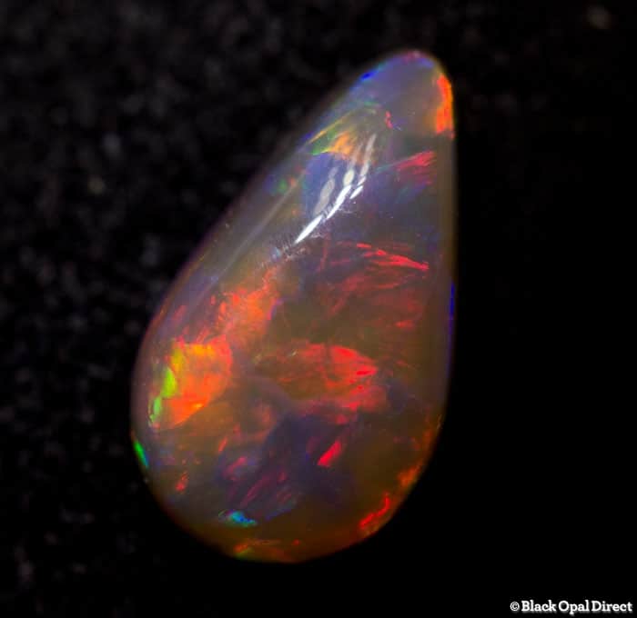 1.75 ct double sided drop shaped gem crystal opal 11x6x4mm