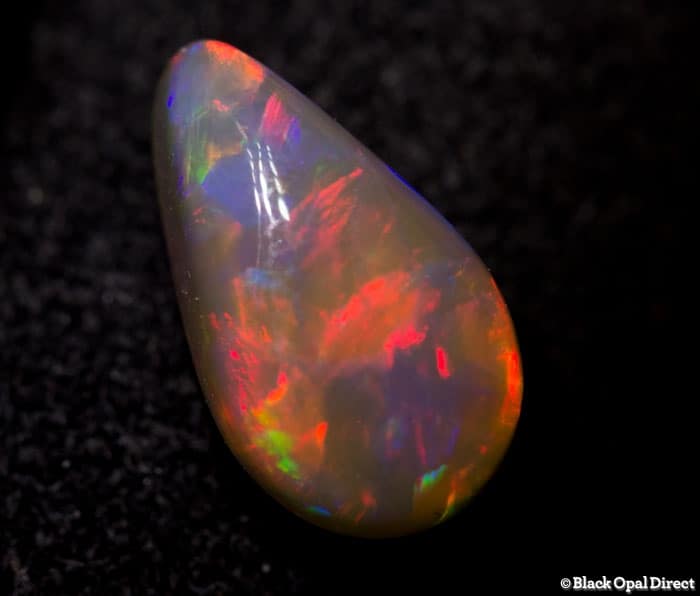 1.75 ct double sided drop shaped gem crystal opal 11x6x4mm