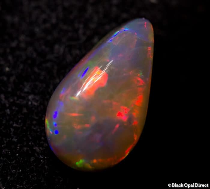 1.75 ct double sided drop shaped gem crystal opal 11x6x4mm