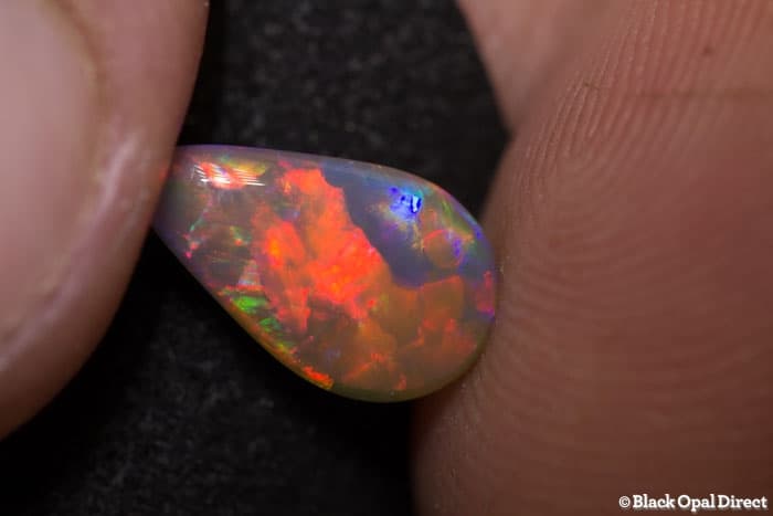 1.75 ct double sided drop shaped gem crystal opal 11x6x4mm