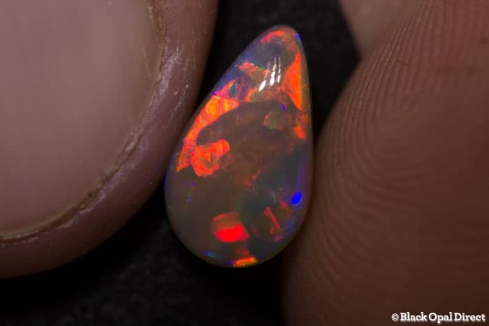1.75 ct double sided drop shaped gem crystal opal 11x6x4mm