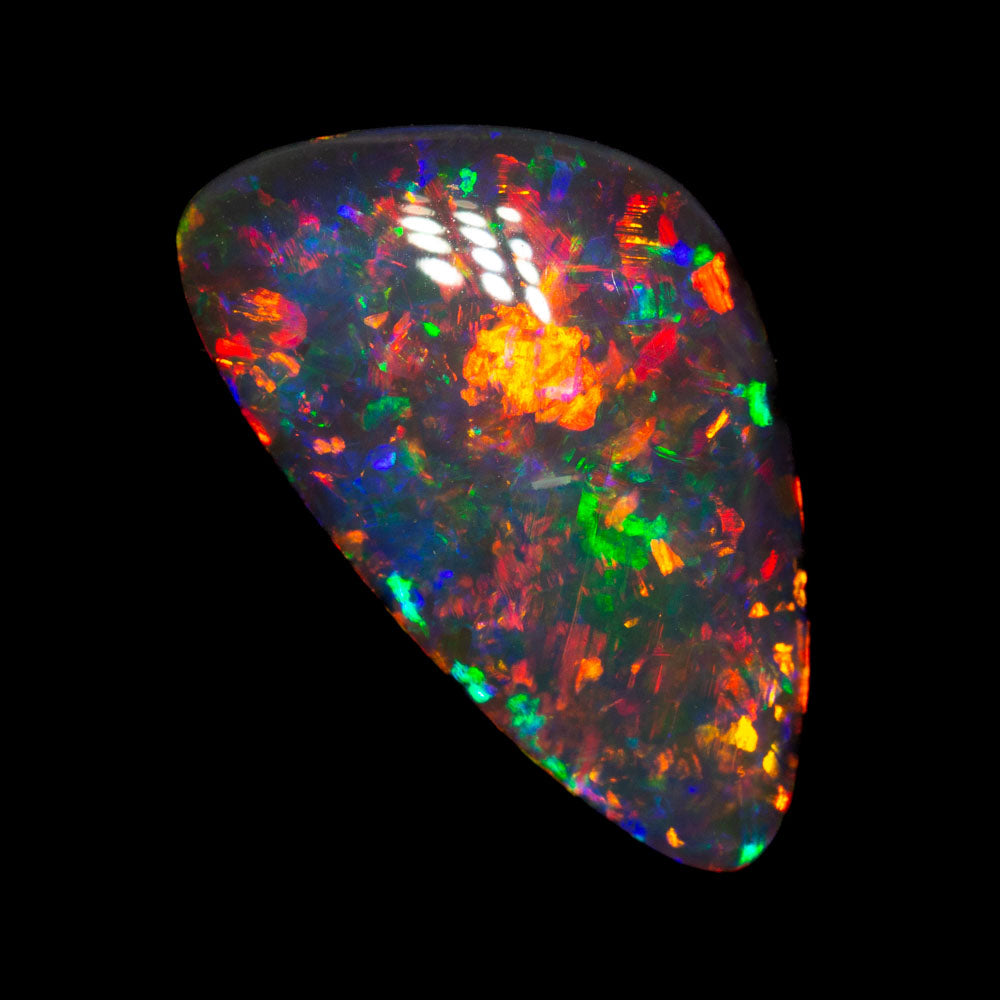 1.77 ct gem black opal 13.9x7.9x2.8mm