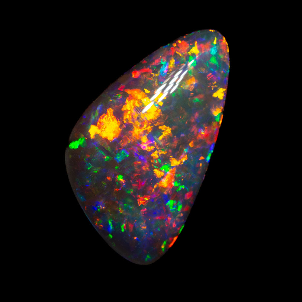 1.77 ct gem black opal 13.9x7.9x2.8mm