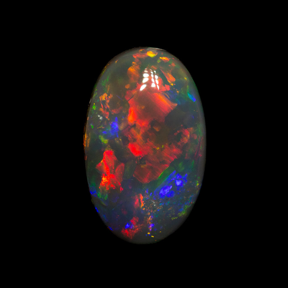 1.81 ct gem black opal 11x6.9x3.6mm