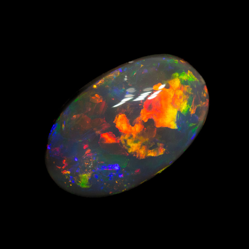 1.81 ct gem black opal 11x6.9x3.6mm