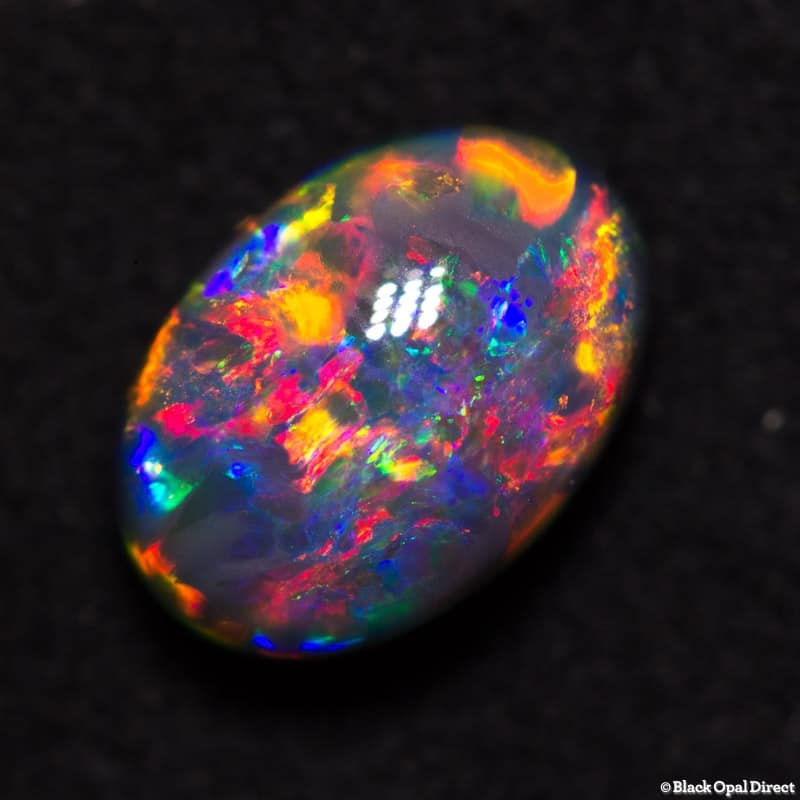 1.82 ct gem black opal 9x6x5mm