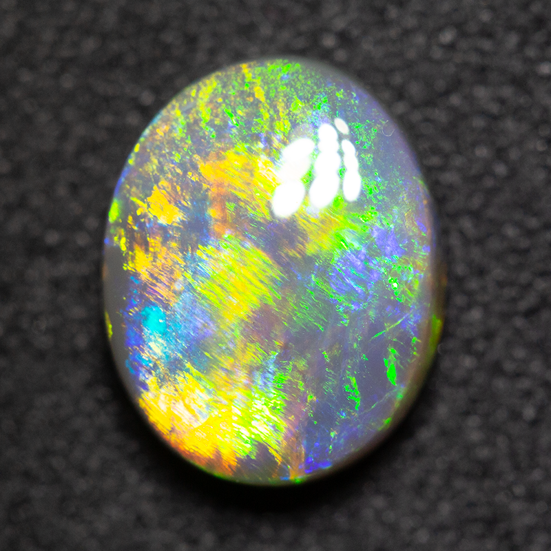 1.86 ct gem black opal 9.7x7.7x3.6mm