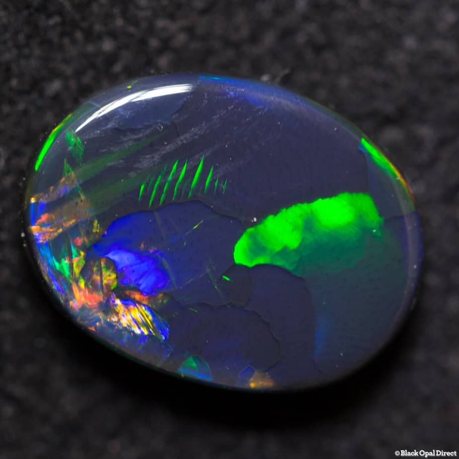 1.87 ct gem black opal 1ox7.5x3mm