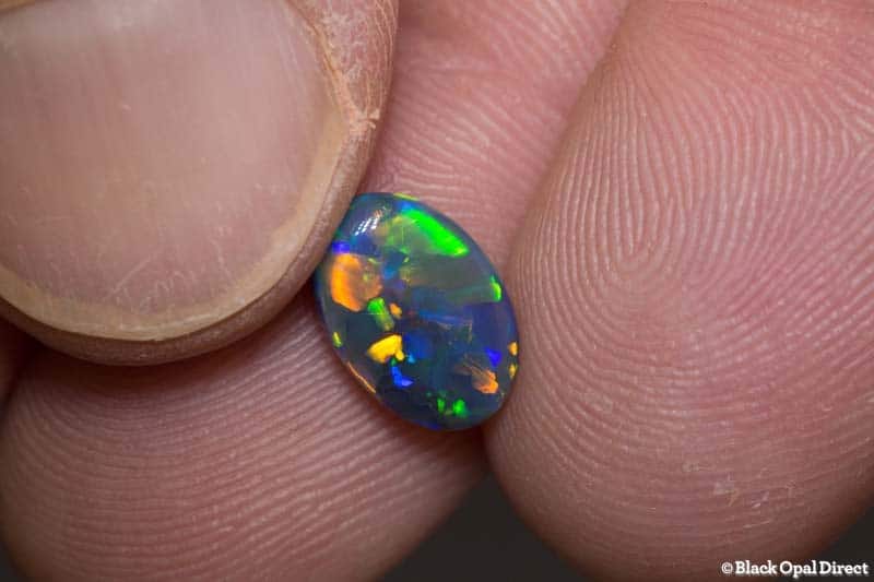 1.89 ct gem black opal 10.4x7x3.6mm