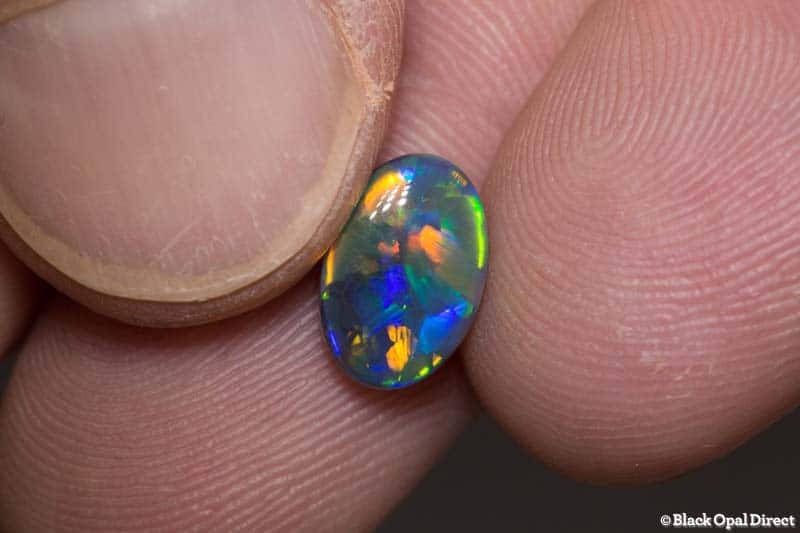 1.89 ct gem black opal 10.4x7x3.6mm