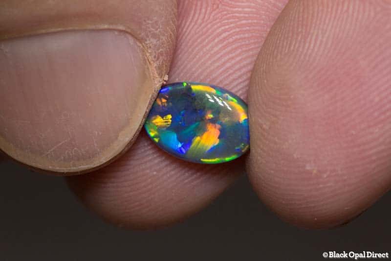 1.89 ct gem black opal 10.4x7x3.6mm
