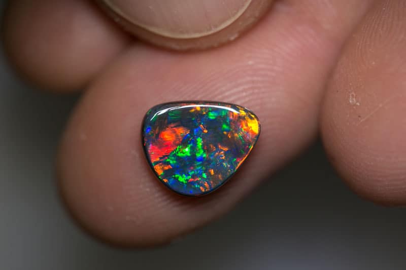 1.86 ct gem black opal 11x9x3mm