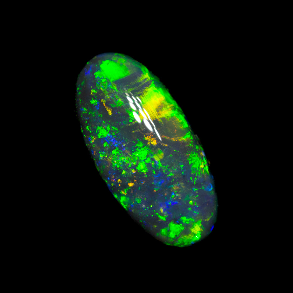 1.92 ct black opal 12.5x6.1x3.6mm