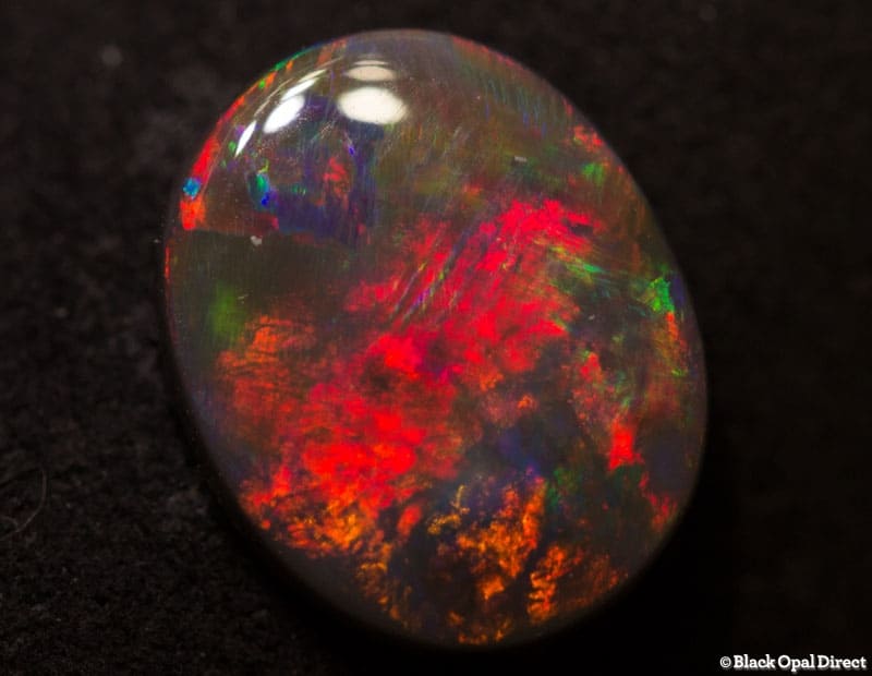 1.93 ct gem black opal 11x9x3mm