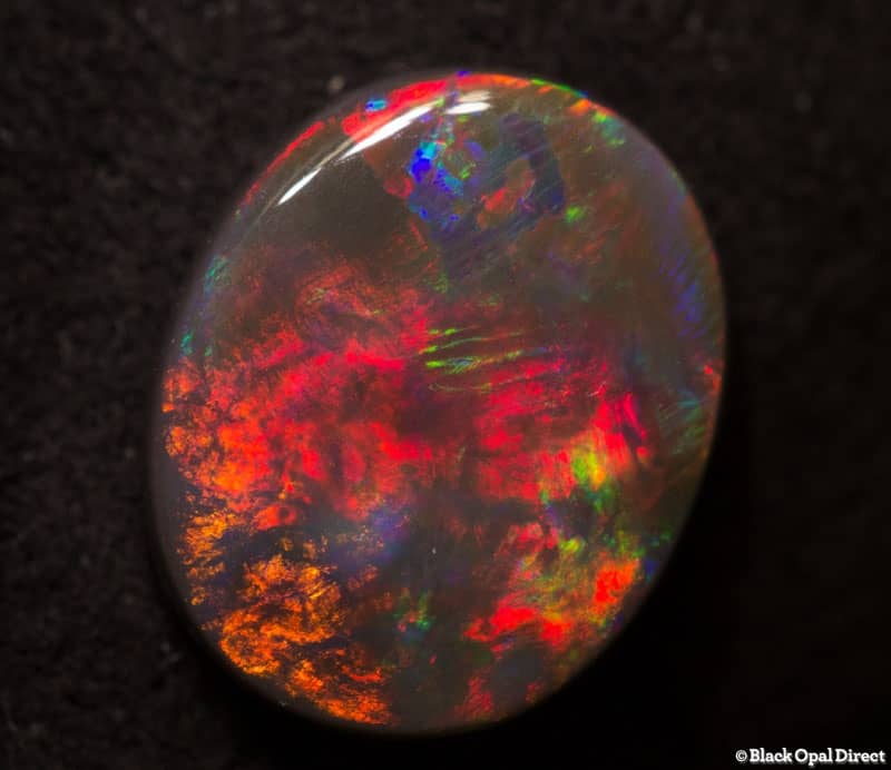 1.93 ct gem black opal 11x9x3mm