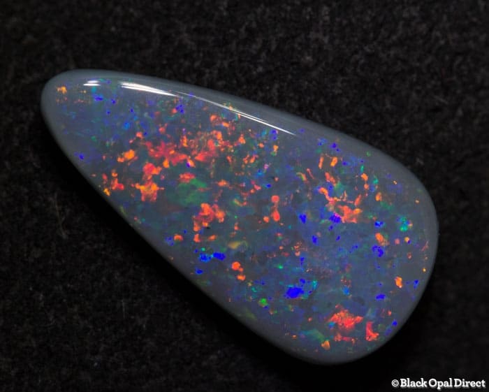 1.95 ct drop shape semi black opal 15x8x2.5mm