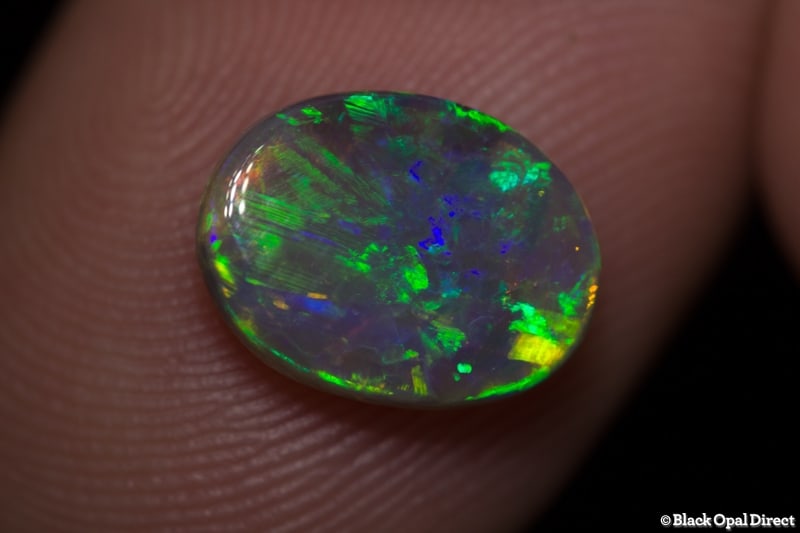 1.96 ct semi black opal 11x8x3mm