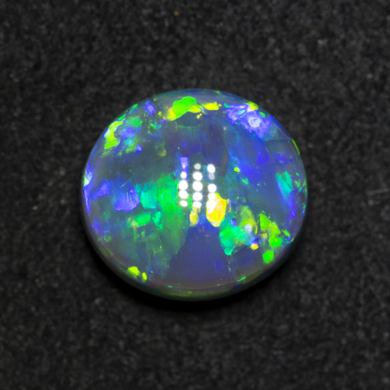 1.78 ct gem black opal 8.5x7.9x4.9mm