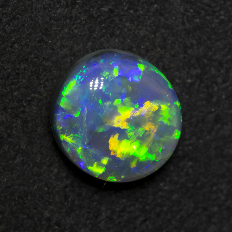 1.78 ct gem black opal 8.5x7.9x4.9mm