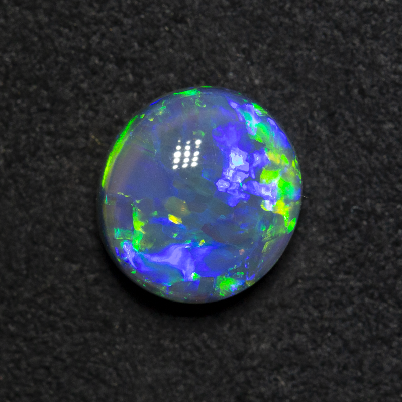 1.78 ct gem black opal 8.5x7.9x4.9mm
