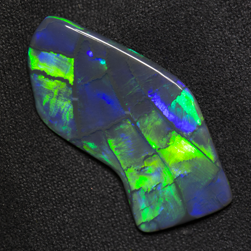 10.30 ct gem black opal 29x18x3.6mm
