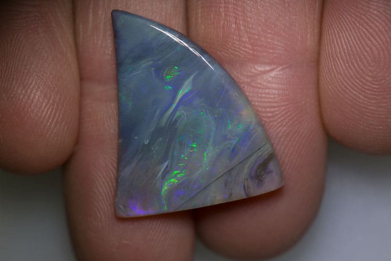 11.17 ct shark tooth shaped opal 28x22x3mm