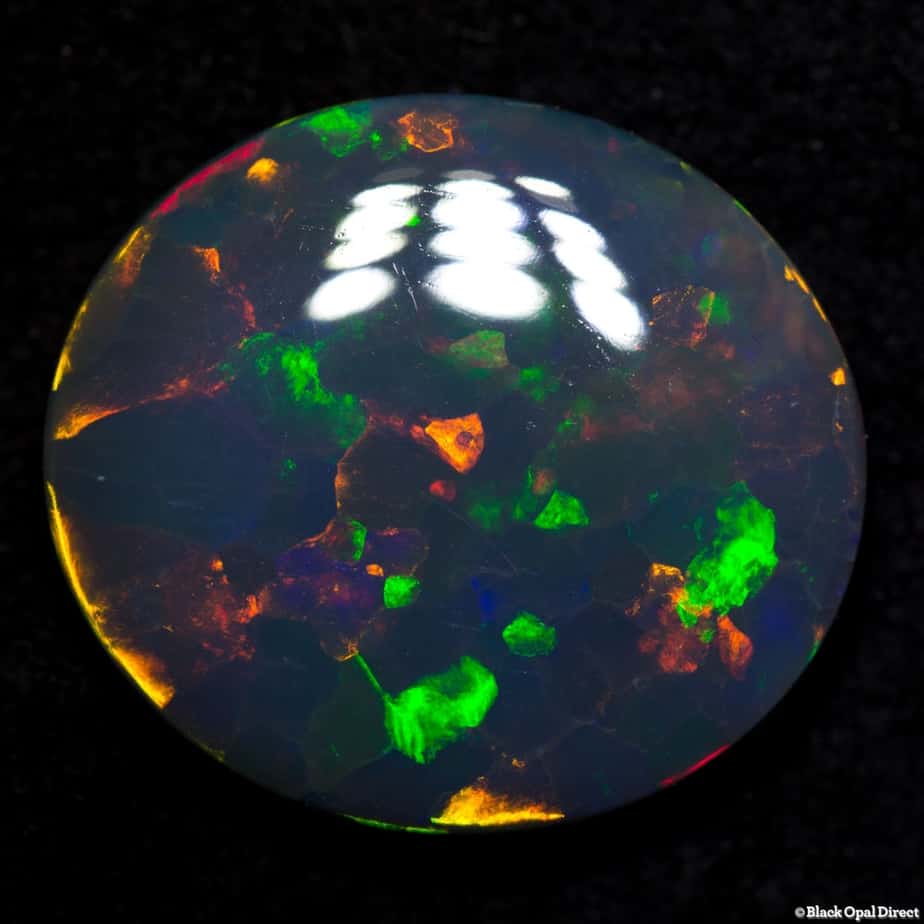 11.81 ct gem black opal 20x17x5mm