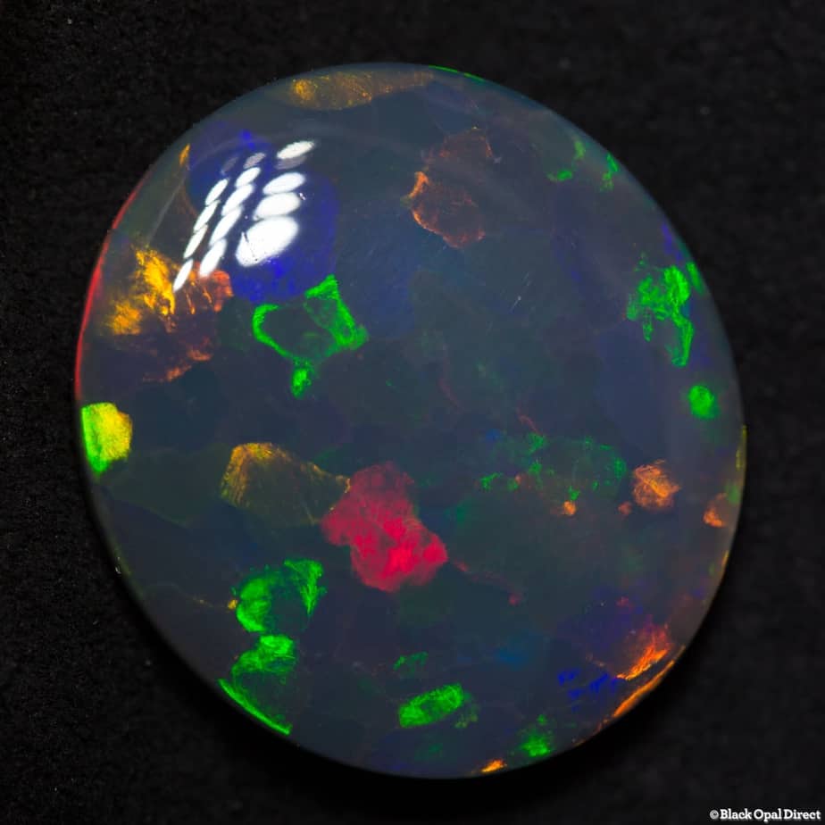 11.81 ct gem black opal 20x17x5mm