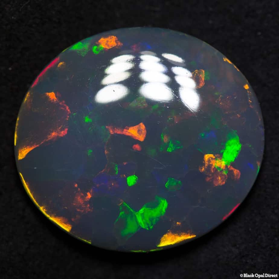 11.81 ct gem black opal 20x17x5mm